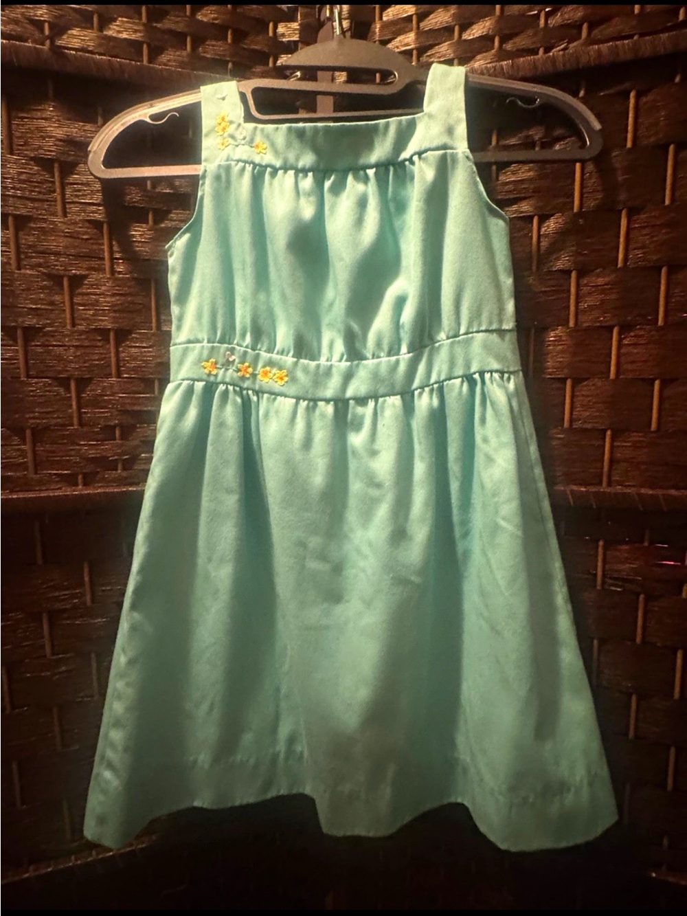 Girls Vintage chocolate soup embroidered floral sundress sz 6
